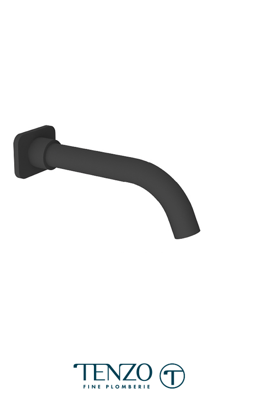 BS-308-MB - Wall mount spout 20cm [8in] brass matte black