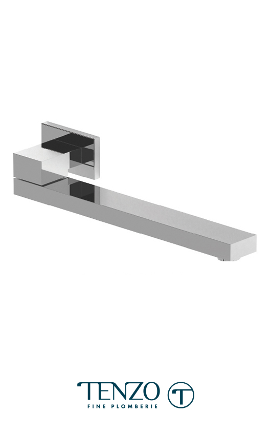 BSS-304-CR - Bec de bain pivotant 30cm [12po] mural laiton chrome