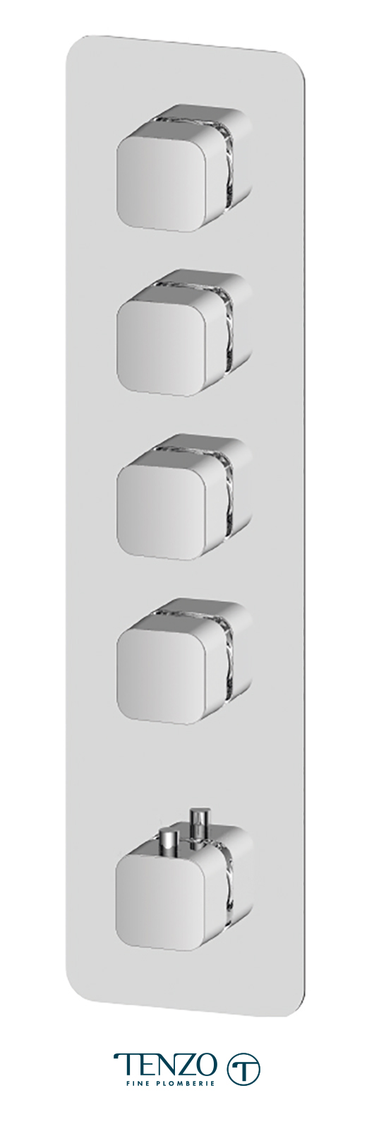 QUT44-CR - Extenza valve Quantum thermo. 4 functions chrome