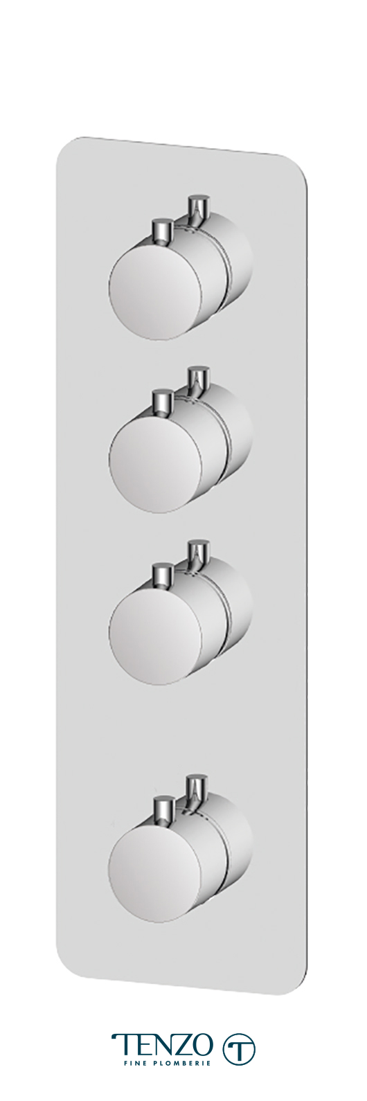 RUT43-CR - Extenza valve Rundo thermo. 3 functions chrome