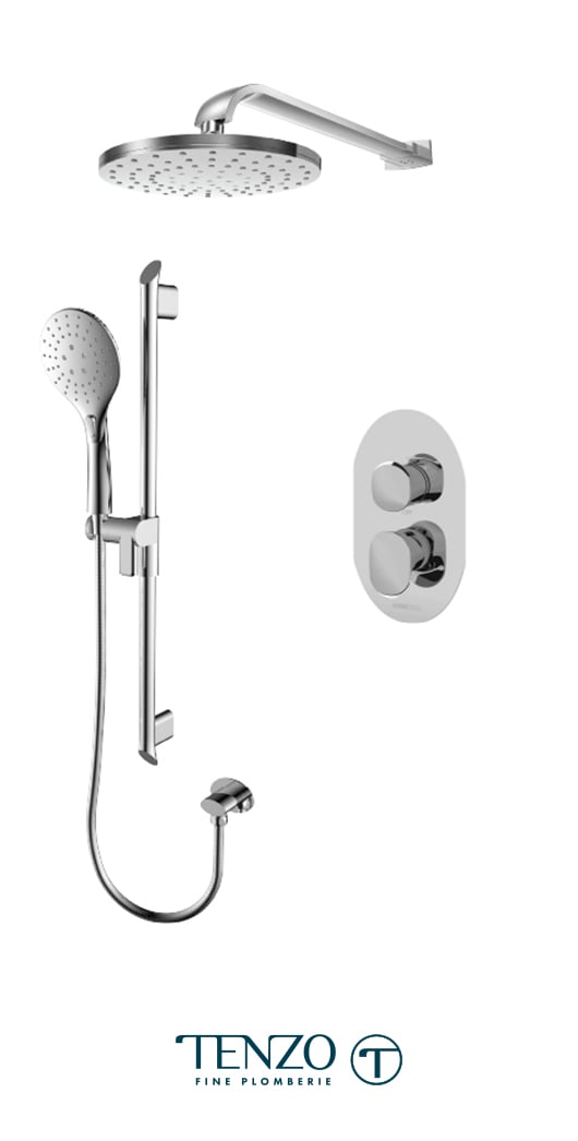 FLPB32-20114-CR - Ensemble de douche T-Box, 2 fonctions, Fluvia