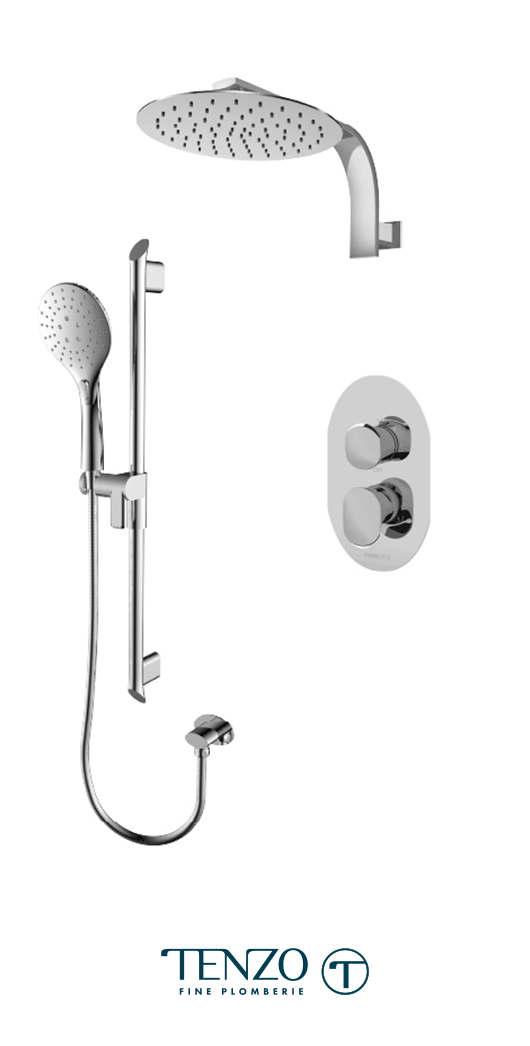 FLPB32-20119-CR - Ensemble de douche T-Box, 2 fonctions, Fluvia