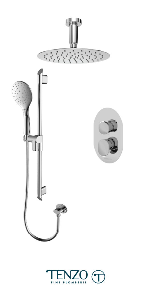 FLPB32-21131-CR - Ensemble de douche T-Box, 2 fonctions, Fluvia