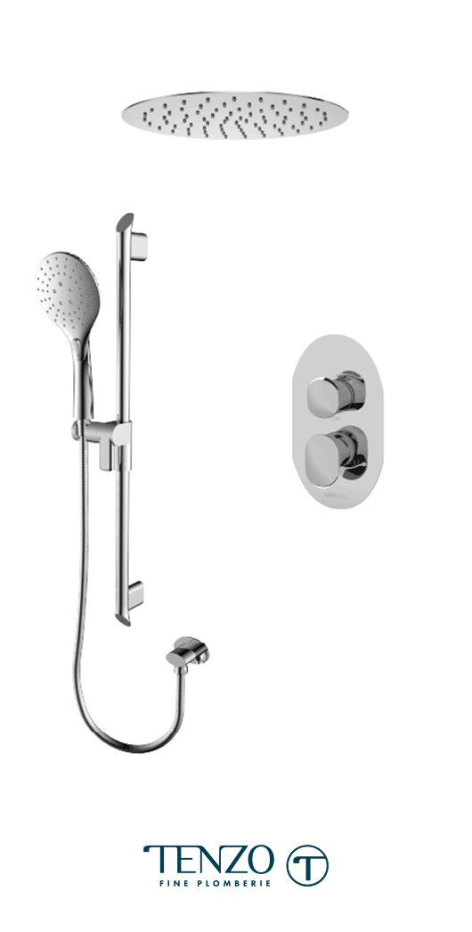 FLPB32-21163-CR - Ensemble de douche T-Box, 2 fonctions, Fluvia
