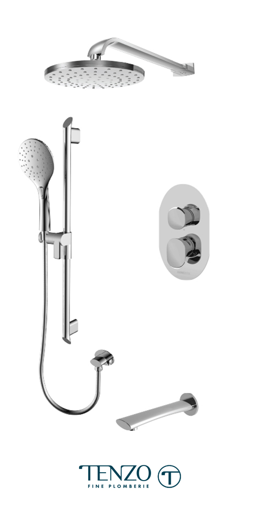 FLPB33-501145-CR - Ensemble de douche T-Box, 3 fonctions, Fluvia