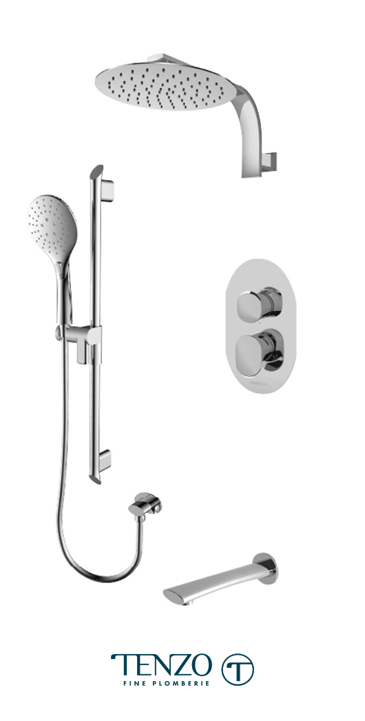 FLPB33-501195-CR - Shower kit, 3 functions