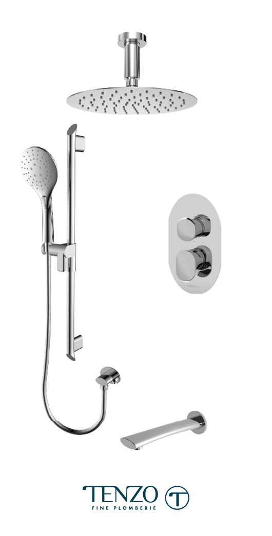 FLPB33-511315-CR - Ensemble de douche T-Box, 3 fonctions, Fluvia
