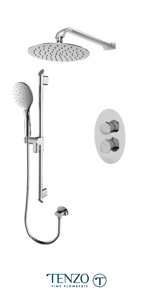 FLT32-20111-CR - Ensemble de douche T-Box, 2 fonctions, Fluvia