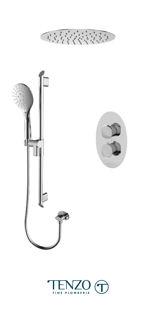 FLT32-21163-CR - Ensemble de douche T-Box, 2 fonctions, Fluvia