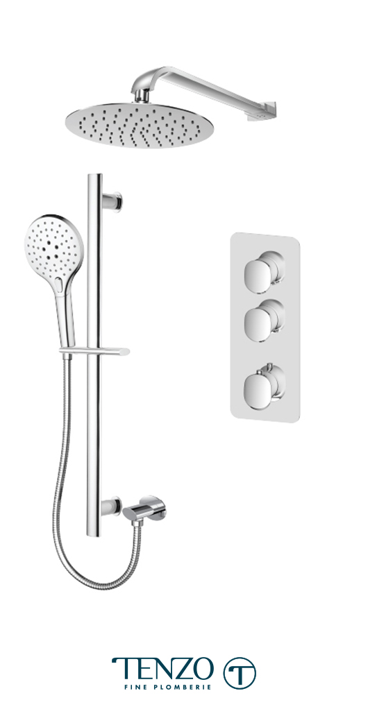 FLT42-20216-CR - Ensemble de douche T-Box, 2 fonctions, Fluvia