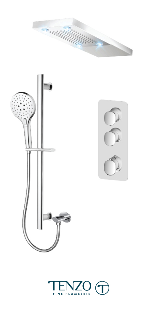 FLT42-21232-CR - Ensemble de douche T-Box, 2 fonctions, Fluvia