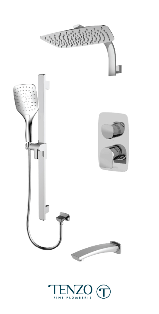 NUPB33-501195-CR - Ensemble de douche T-Box, 3 fonctions, Nuevo