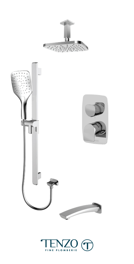 NUPB33-511345-CR - Ensemble de douche T-Box, 3 fonctions, Nuevo