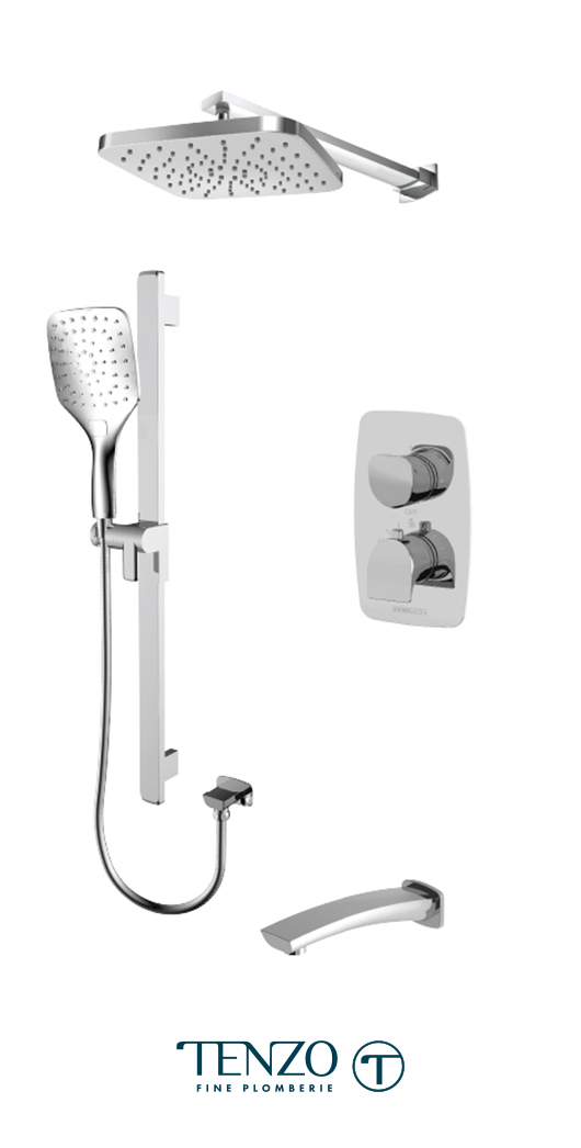 NUT33-501145-CR - Shower kit, 3 functions