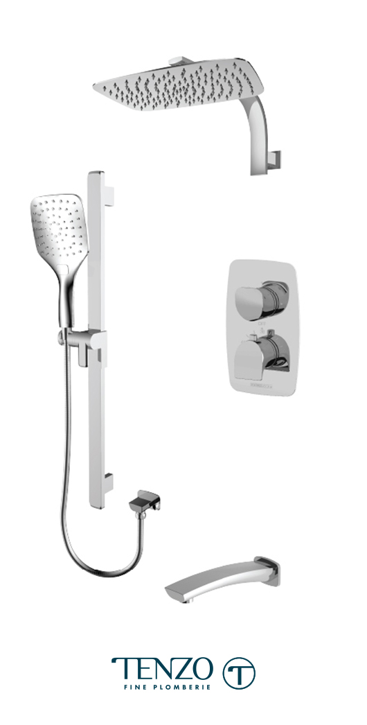 NUT33-501195-CR - Shower kit, 3 functions