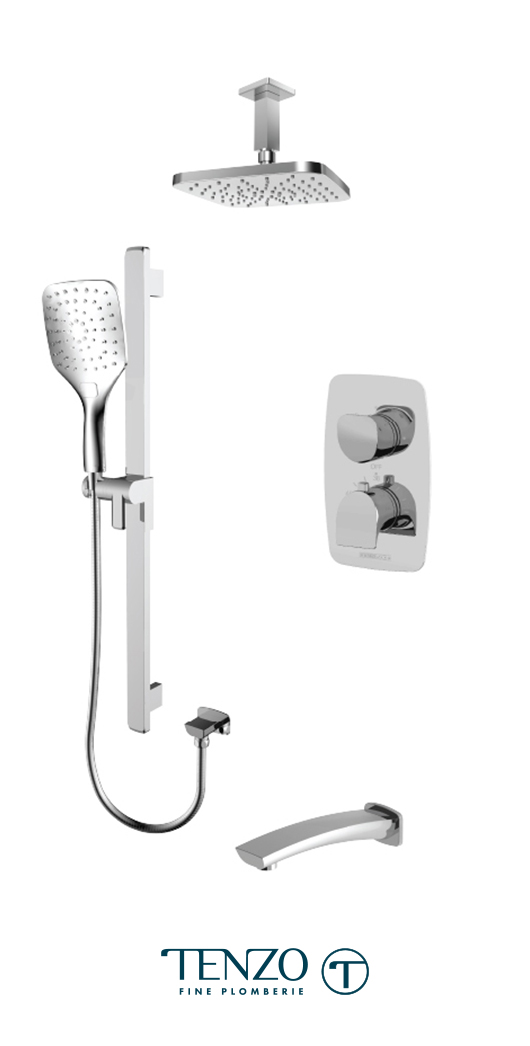 NUT33-511345-CR - Shower kit, 3 functions