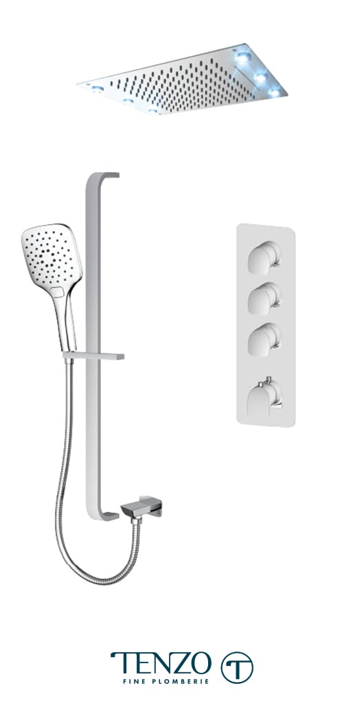 NUT43-55244-CR - Shower kit, 3 functions