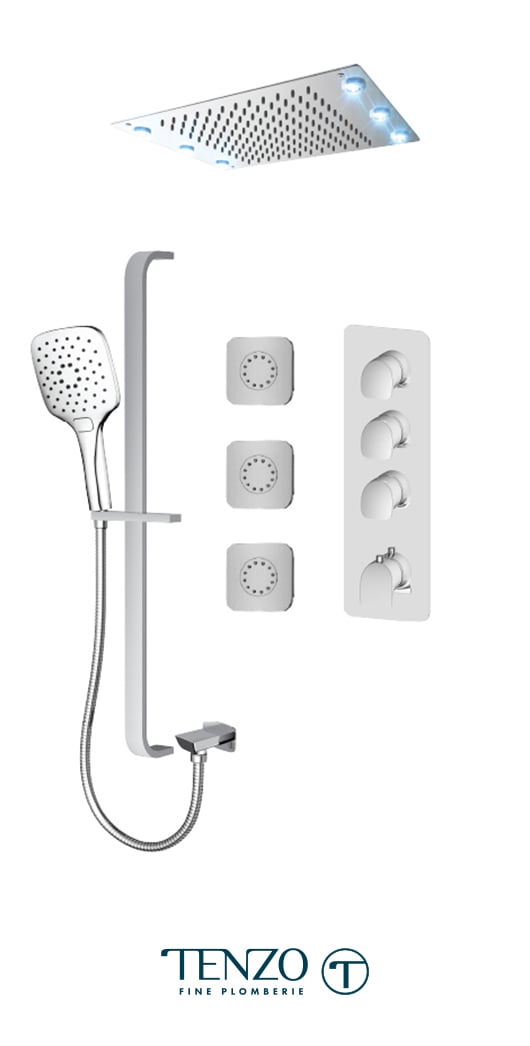 NUT43-592438-CR - Ensemble de douche T-Box, 3 fonctions, Nuevo