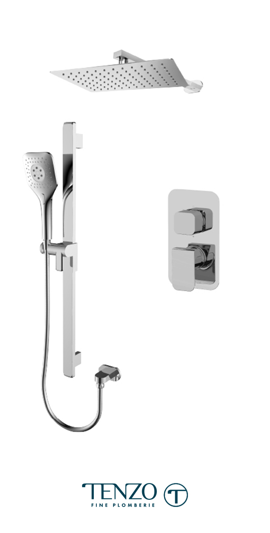 QUPB32-20110-CR - Ensemble de douche T-Box, 2 fonctions, Quantum