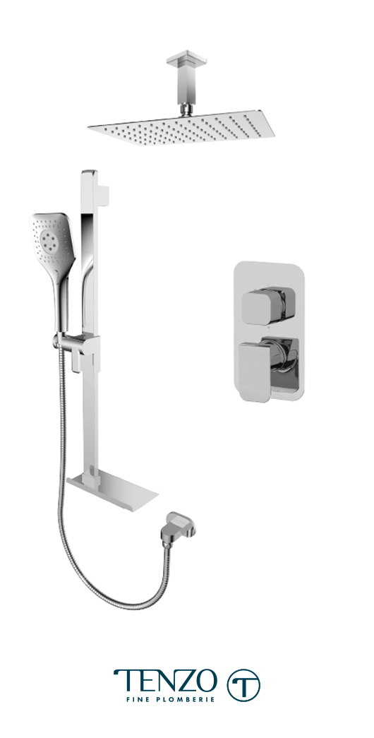 QUPB32-21330-CR - Shower kit, 2 functions
