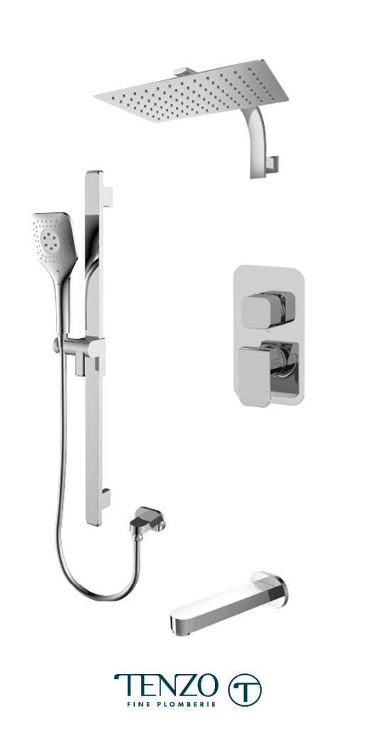 QUPB33-501195-CR - Shower kit, 3 functions