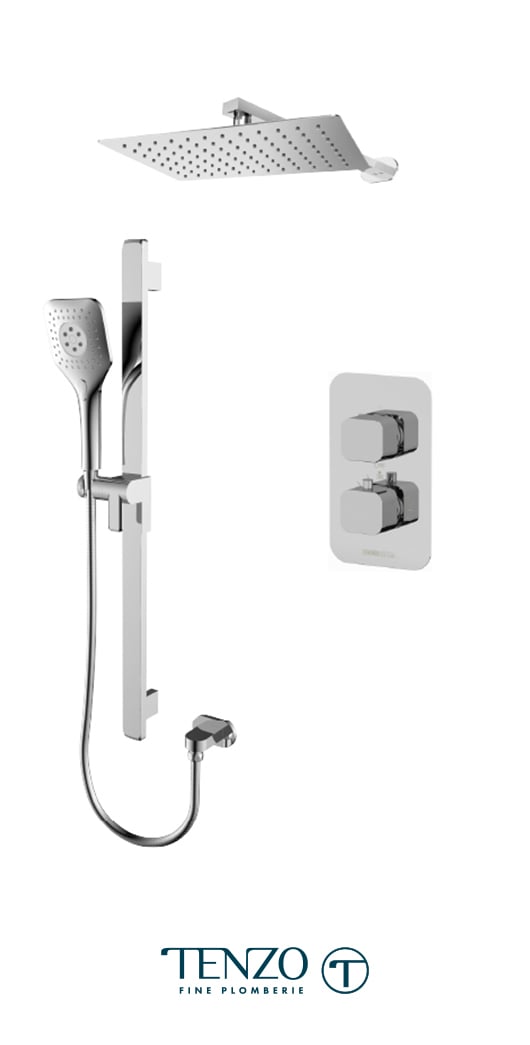 QUT32-20110-CR - Ensemble de douche T-Box, 2 fonctions, Quantum