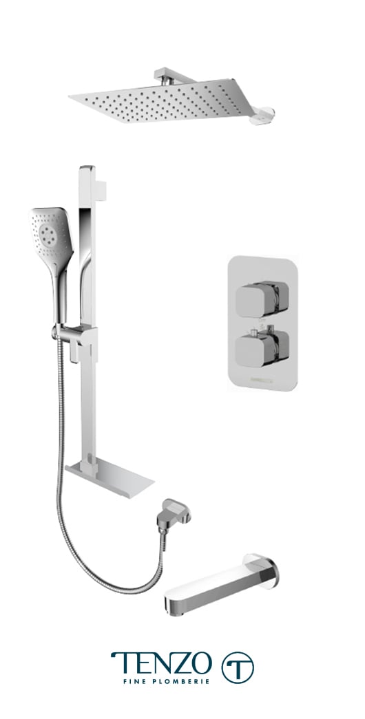 QUT33-503115-CR - Shower kit, 3 functions
