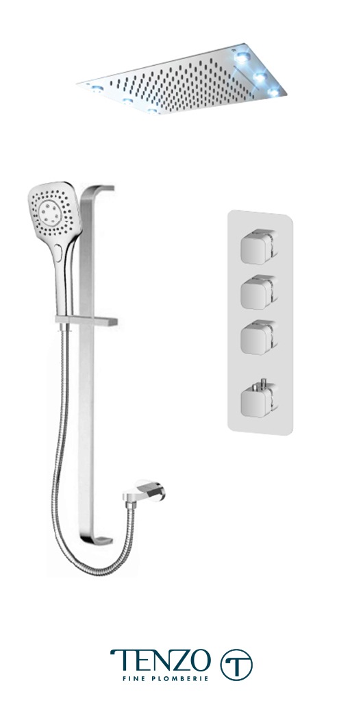 QUT43-55244-CR - Shower kit, 3 functions