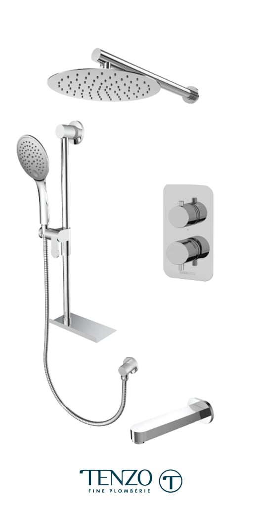 RUPB33-503115-CR - Ensemble de douche T-Box, 3 fonctions, Rundo