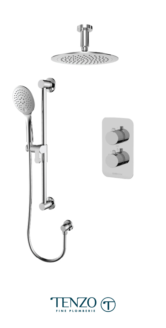 RUT32-21134-CR - Ensemble de douche T-Box, 2 fonctions, Rundo