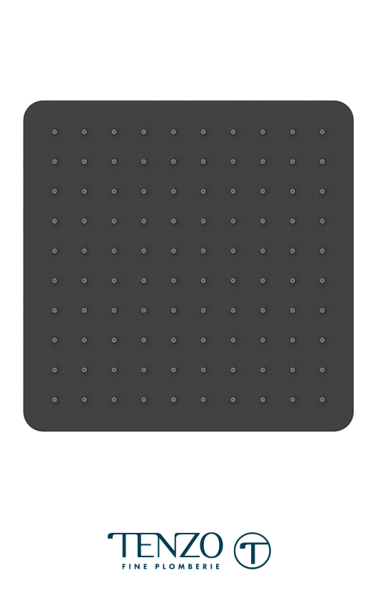 CSH-10-Q-MB - Ceiling shower head Quantum 25x25cm [10po] matte black