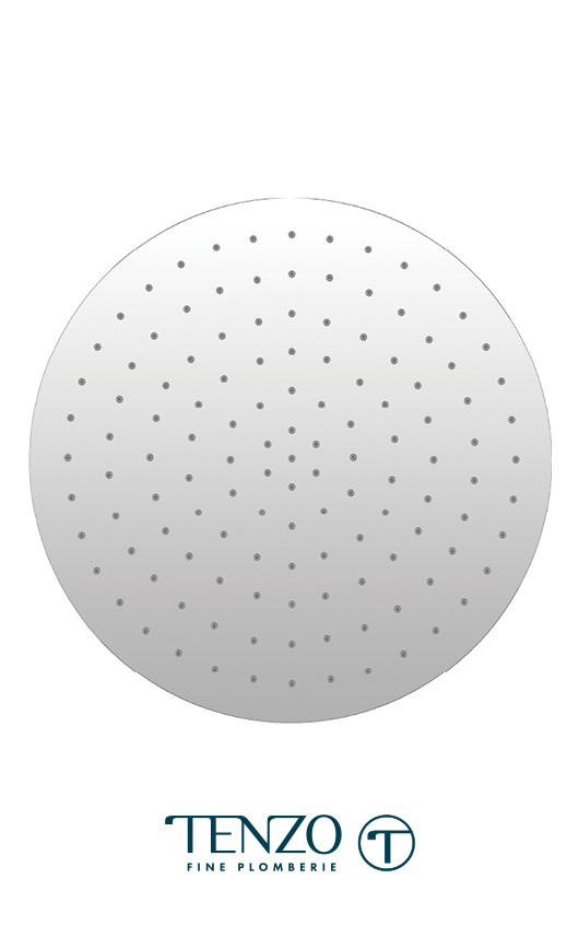 CSH-16-R-CR - Tête pluie encastrée ronde 40x40cm [16po] chrome