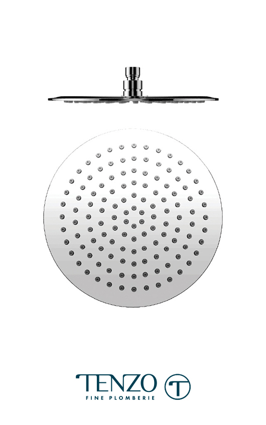 SSTS-08-R-CR - Shower head round 20cm [8in] stainless steel 2mm chrome