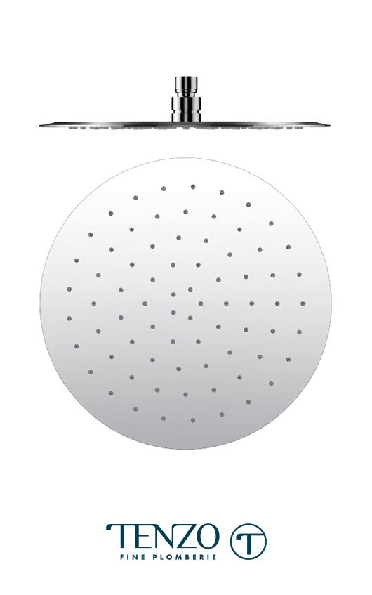 SSTS-10-R-CR - Shower head round 25cm [10in] stainless steel 2mm chrome