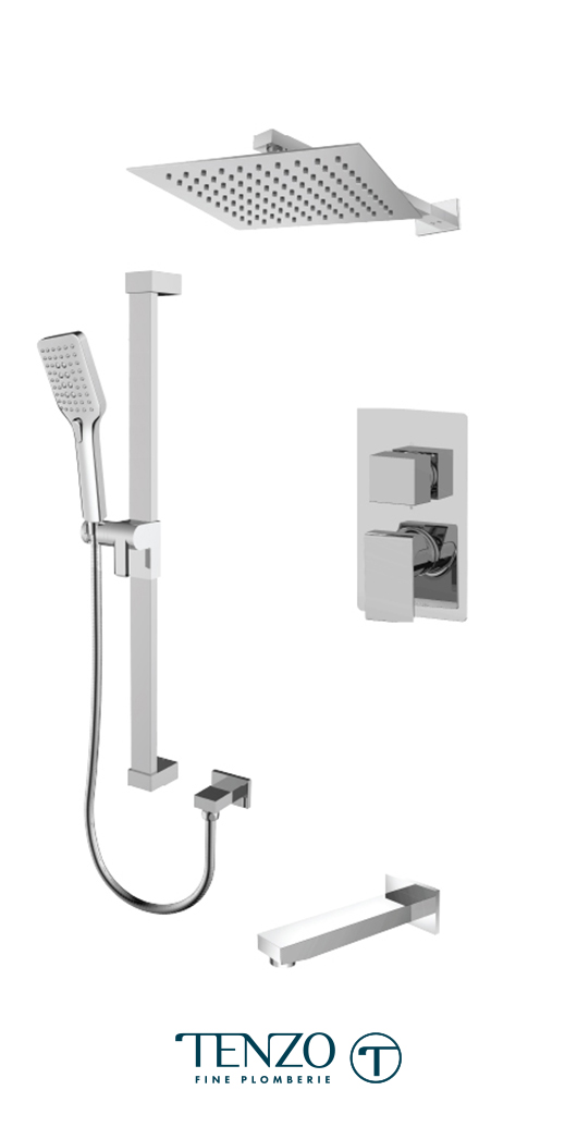 SLPB33-501115-CR - Ensemble de douche T-Box, 3 fonctions, Slik