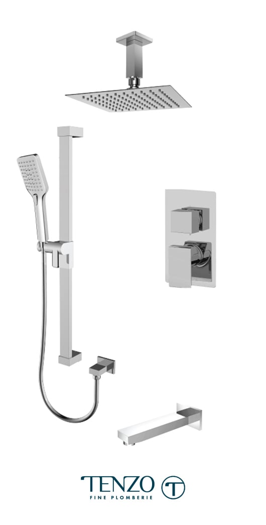 SLPB33-511315-CR - Ensemble de douche T-Box, 3 fonctions, Slik