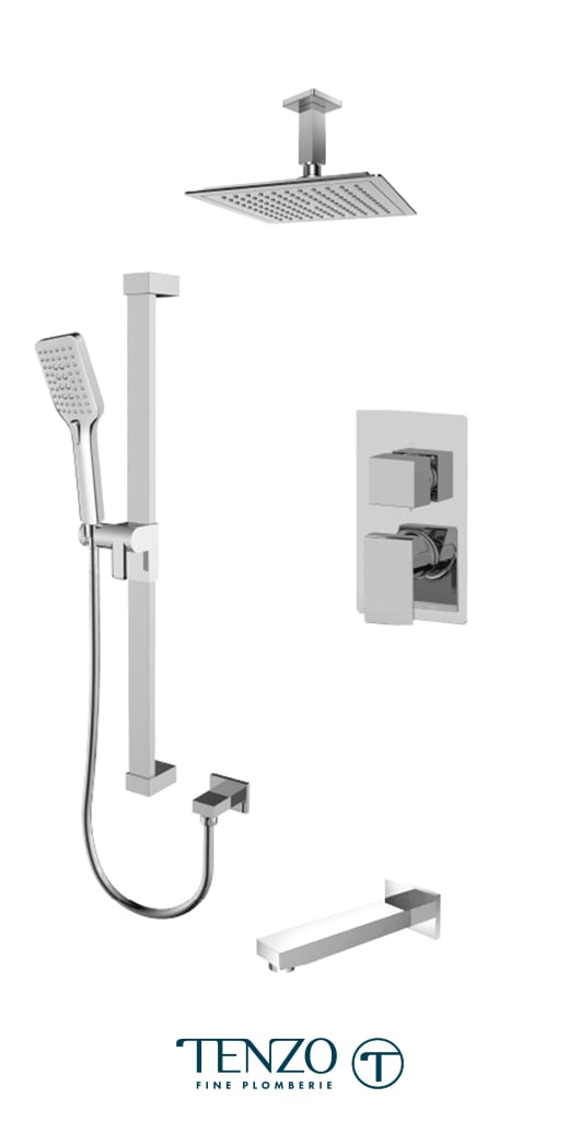 SLPB33-511345-CR - Ensemble de douche T-Box, 3 fonctions, Slik
