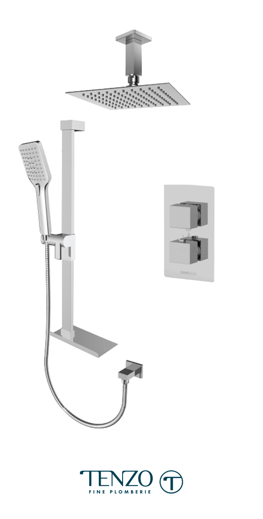 SLT32-21331-CR - Ensemble de douche T-Box, 2 fonctions, Slik