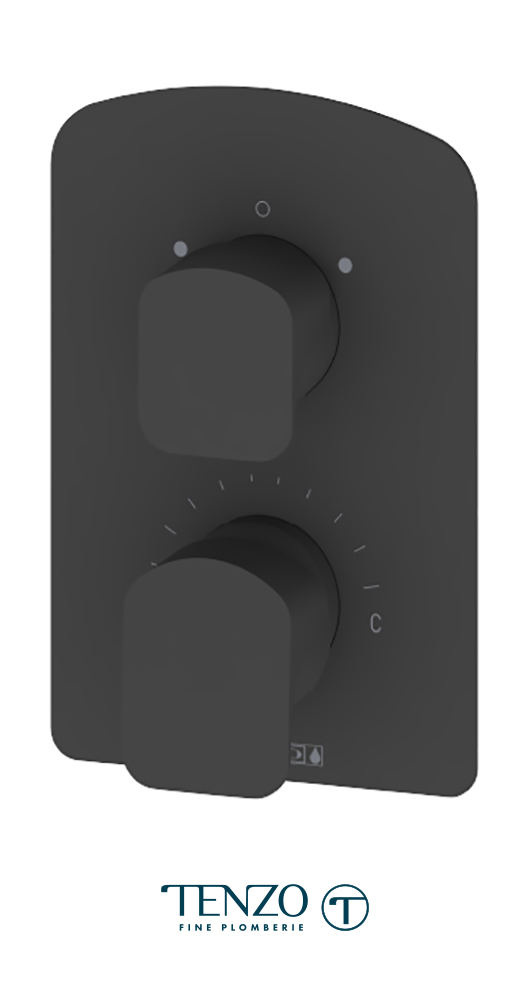 DEPB32-MB - Delano T-Box valve 2 functions pres bal matte black finish