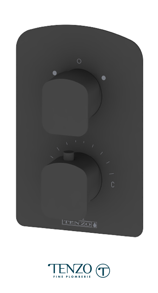 DET32-MB - Delano T-Box valve 2 functions thermo matte black finish