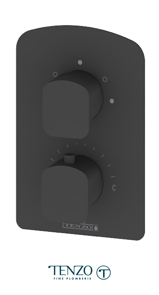 DET33-MB - Delano T-Box valve 3 functions thermo matte black finish