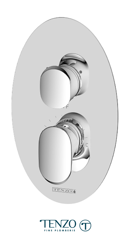 FLPB32-CR - Valve T-Box Fluvia 2 fonctions pres bal fini chrome