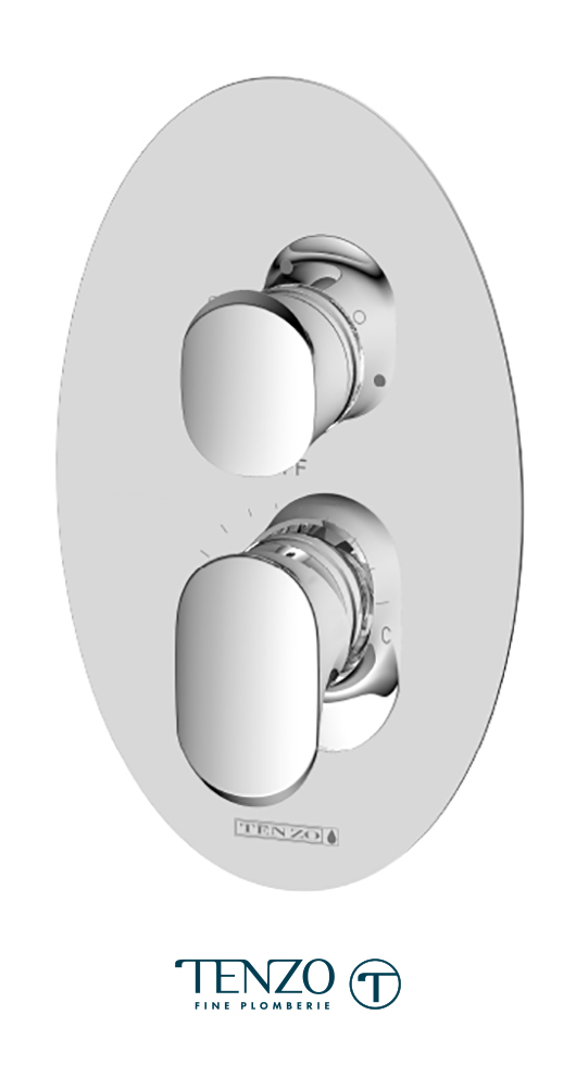 FLPB33-CR - Fluvia T-Box valve 3 functions pres bal chrome finish