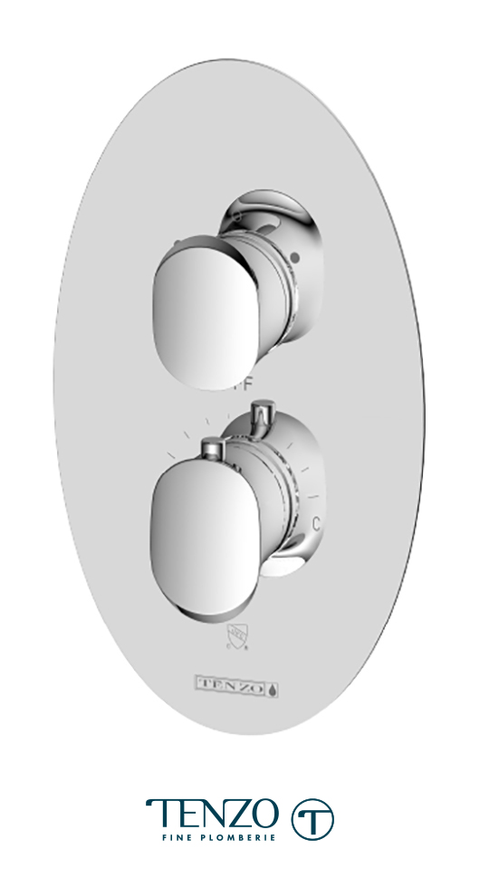 FLT32-CR - Fluvia T-Box valve 2 functions thermo chrome finish
