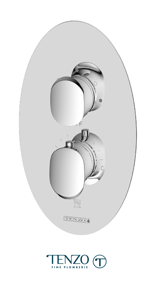 FLT33-CR - Fluvia T-Box valve 3 functions thermo chrome finish