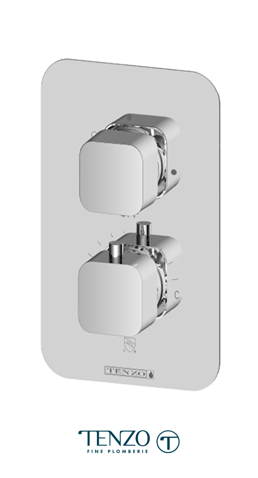QUT33-CR - Quantum T-Box valve 3 functions thermo chrome finish