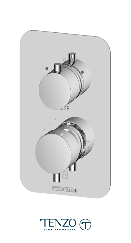 RUPB32-CR - Rundo T-Box valve 2 functions pres bal chrome finish
